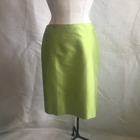 Dana Buchman 100% Raw Silk Pencil Midi Skirt - Picture 2 of 8